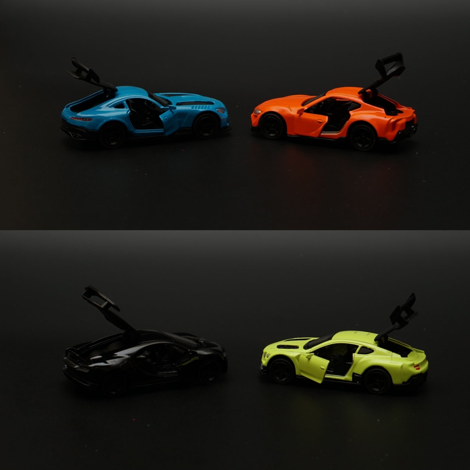 1:64 Bentley, Bugatti, Supra, AMG GT Diecast Combo 4 Pcs -  Kunju Vandi  