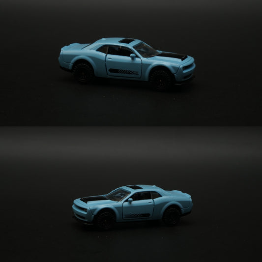 1:64 Dodge Challenger Diecast , Blue -  Kunju Vandi  