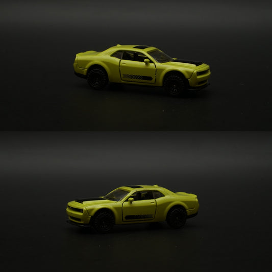 1:64 Dodge Challenger Diecast , Green -  Kunju Vandi  