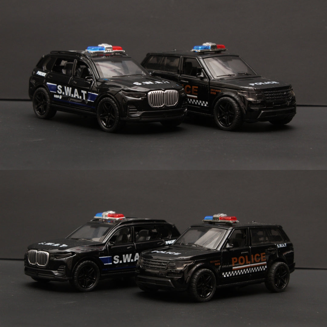 1:36 Range Rover , BMW Diecast Combo (Police) Black