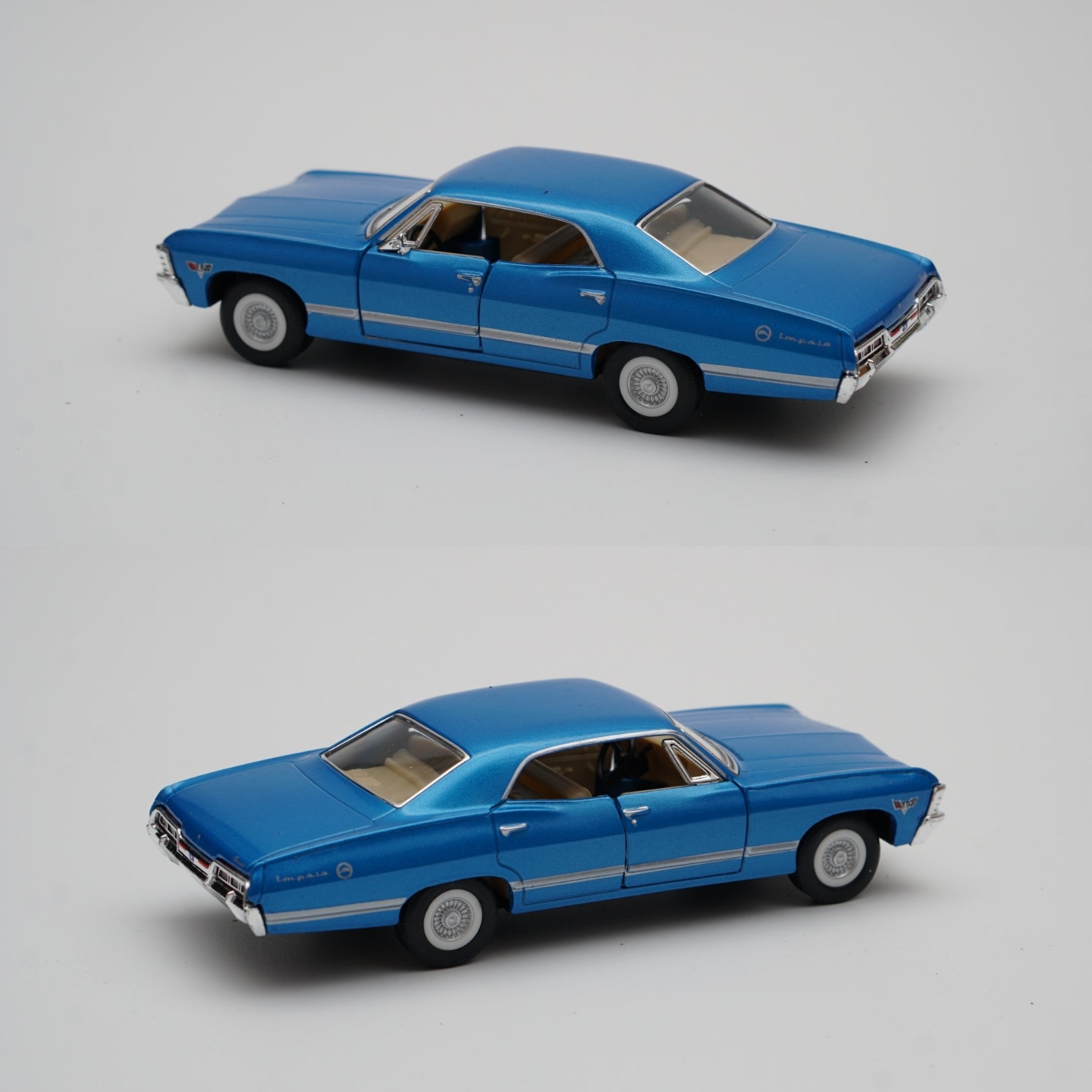 1:43 kinsmart 1967 Chevrolet Impala (Blue) -  Kunju Vandi  