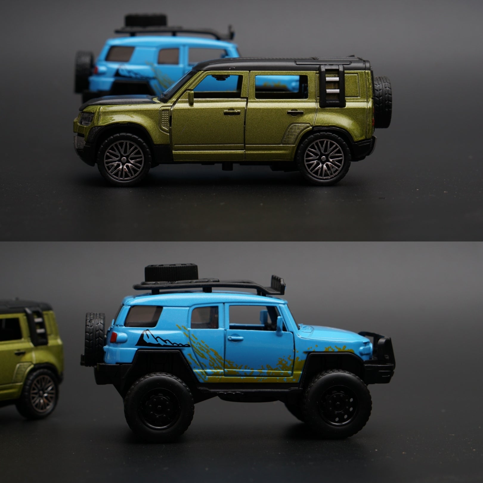 1:36 FJ Cruiser , Defender Diecast Combo -  Kunju Vandi  