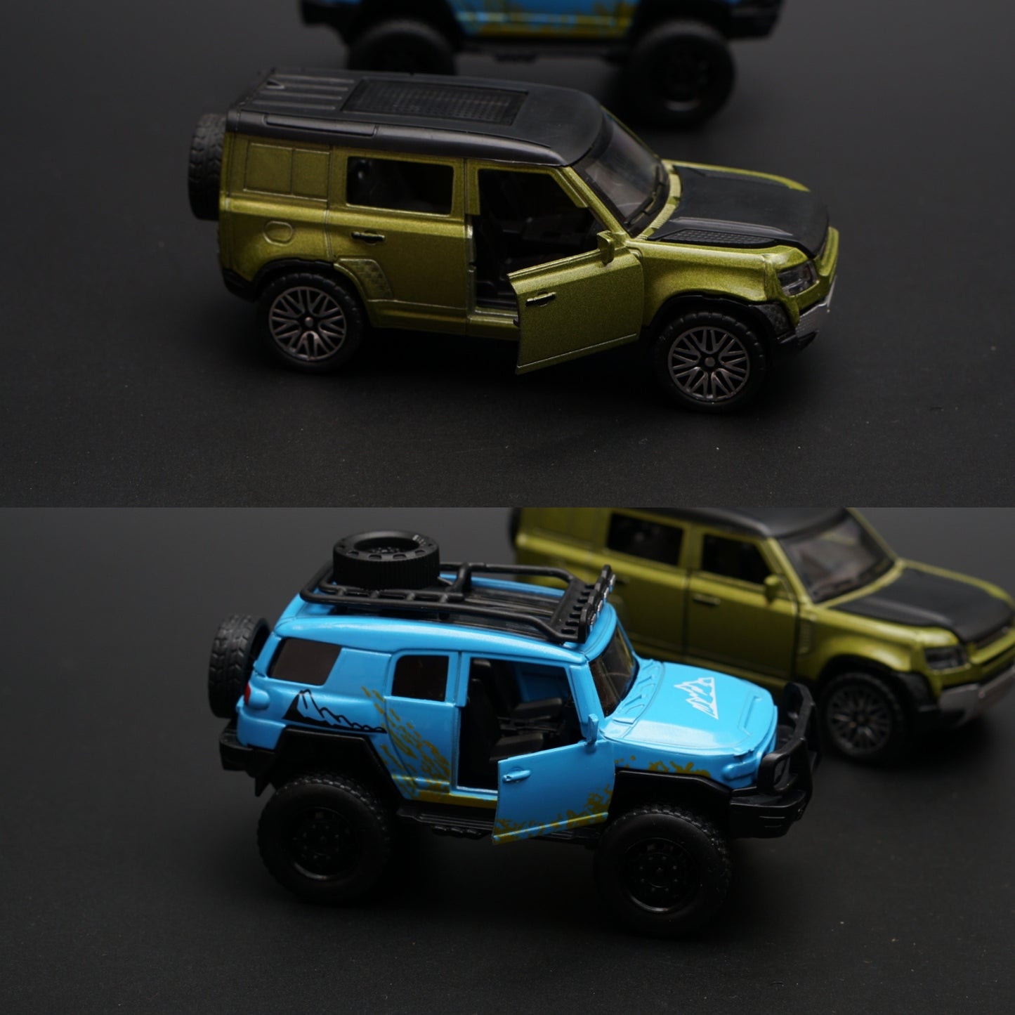 1:36 FJ Cruiser , Defender Diecast Combo -  Kunju Vandi  