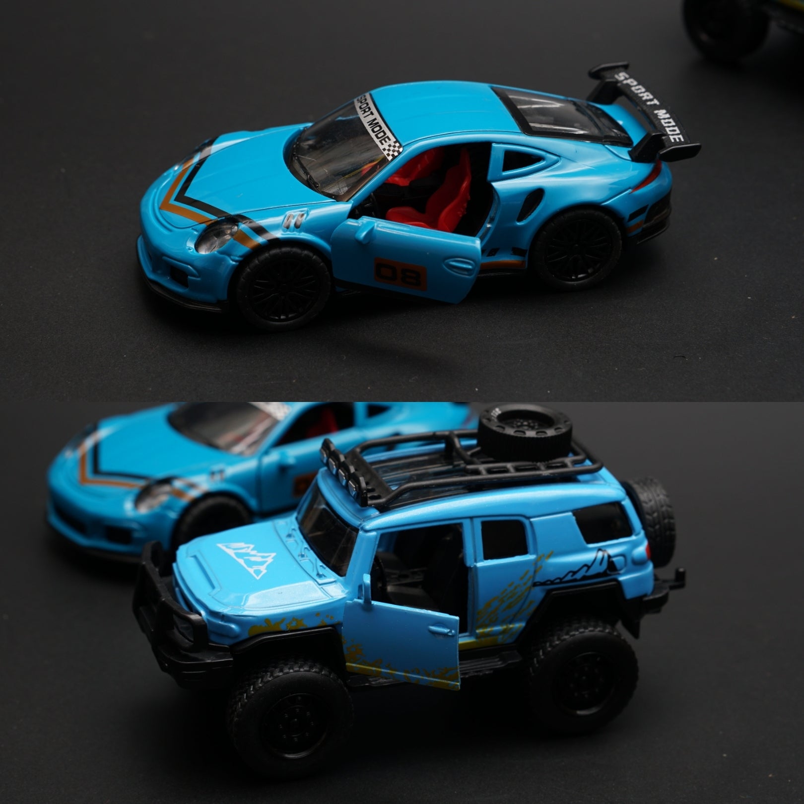 1:36 Porsche , Fj Cruiser Diecast Combo -  Kunju Vandi  