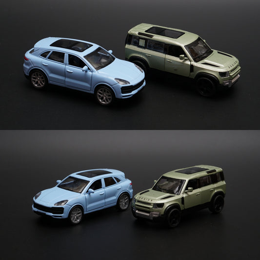 1:43 Porsche , Defender Diecast Combo (Blue , Green) -  Kunju Vandi  