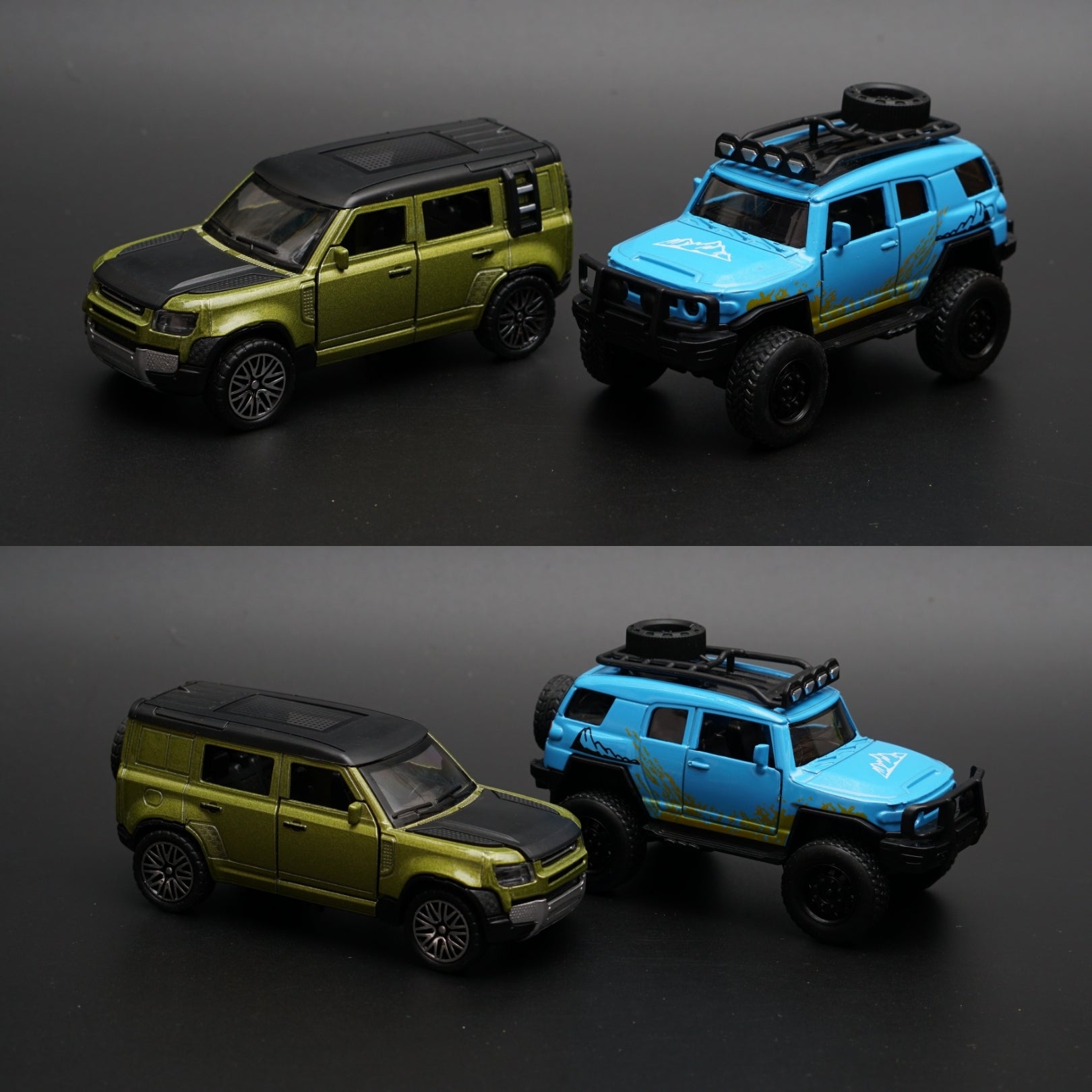 1:36 FJ Cruiser , Defender Diecast Combo -  Kunju Vandi  
