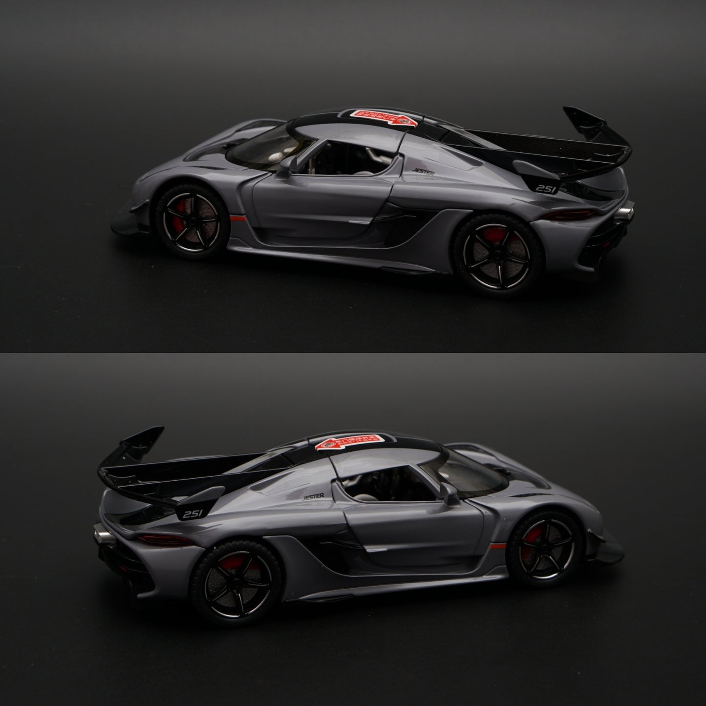1:24 Koenigsegg Jesko (Slightly Damaged) Diecast, Stock Clearing , prepaid Only,Grey