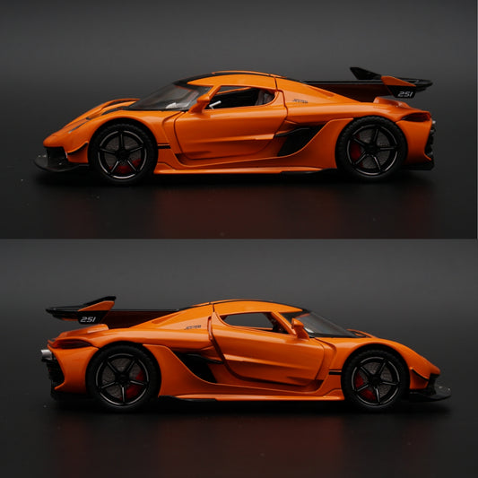 1:24 Koenigsegg Jesko (Slightly Damaged) Diecast, Stock Clearing , prepaid Only,Orange