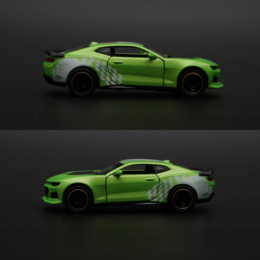 1:43 Camaro Diecast Green Strips -  Kunju Vandi  