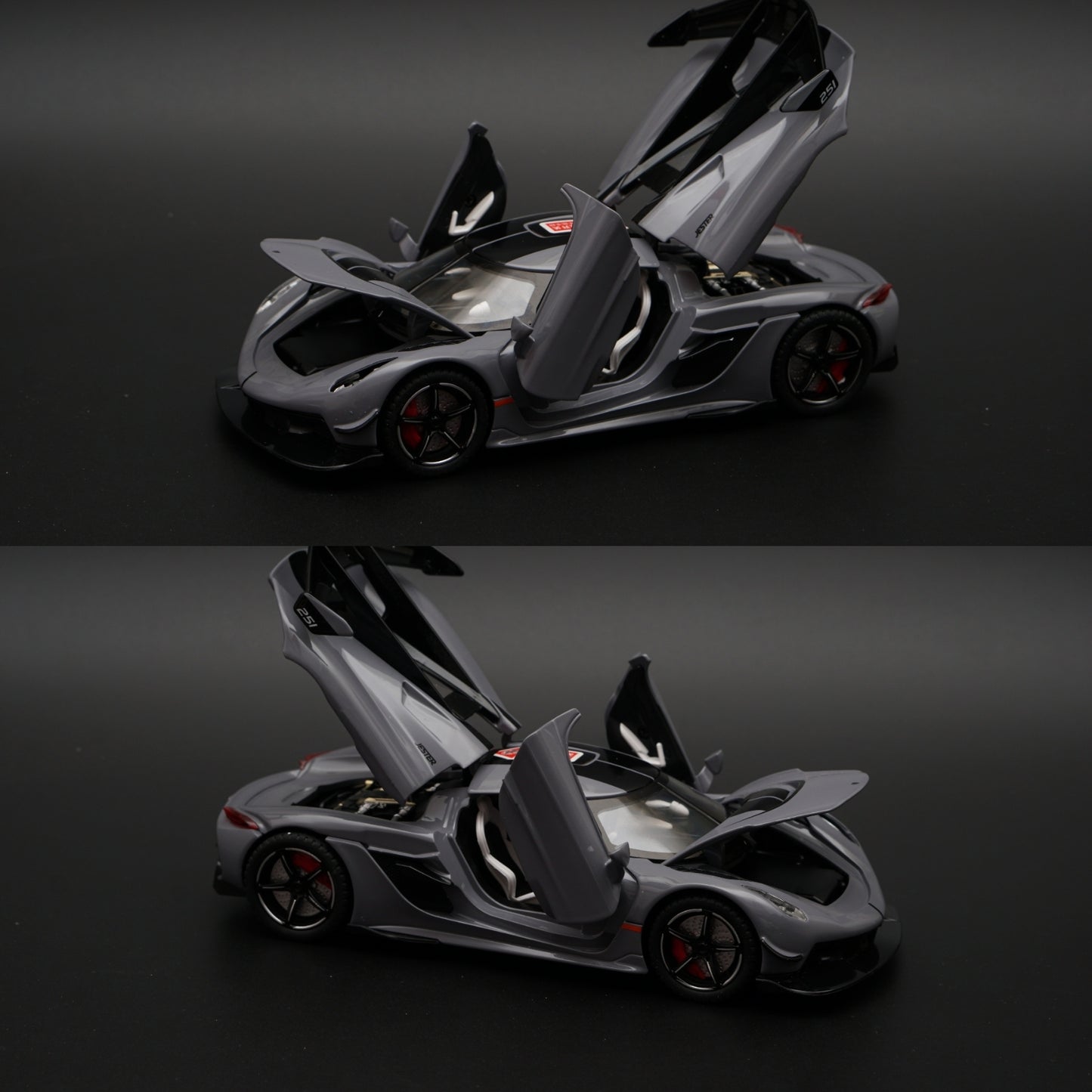 1:24 Koenigsegg Jesko (Slightly Damaged) Diecast, Stock Clearing , prepaid Only,Grey