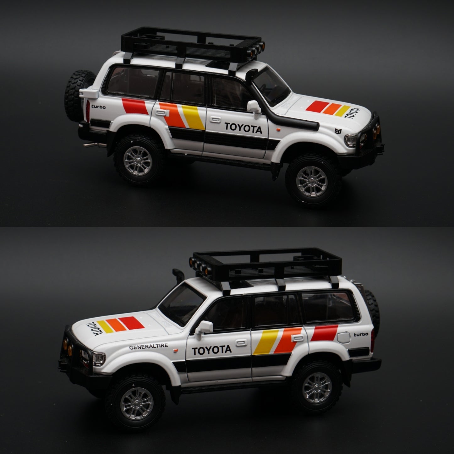 1:24 Toyota Land Cruiser LC80 Metal Diecast Car, White