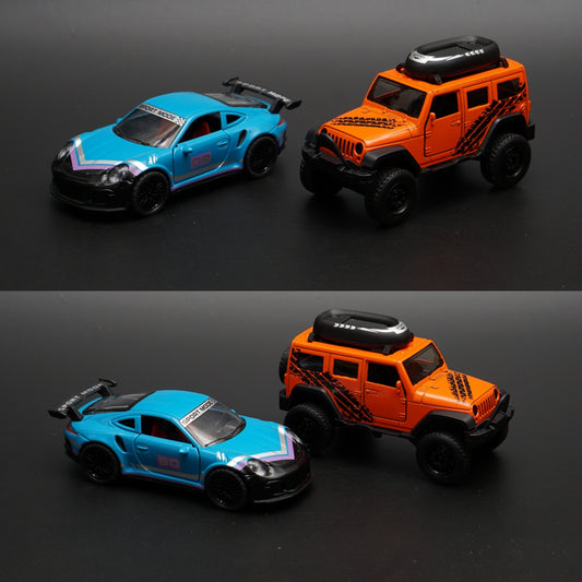 1:36 Jeep , Porsche Diecast Combo -  Kunju Vandi  