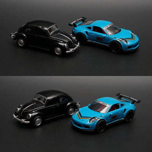 1:36 Beetle , Porsche Diecast Combo