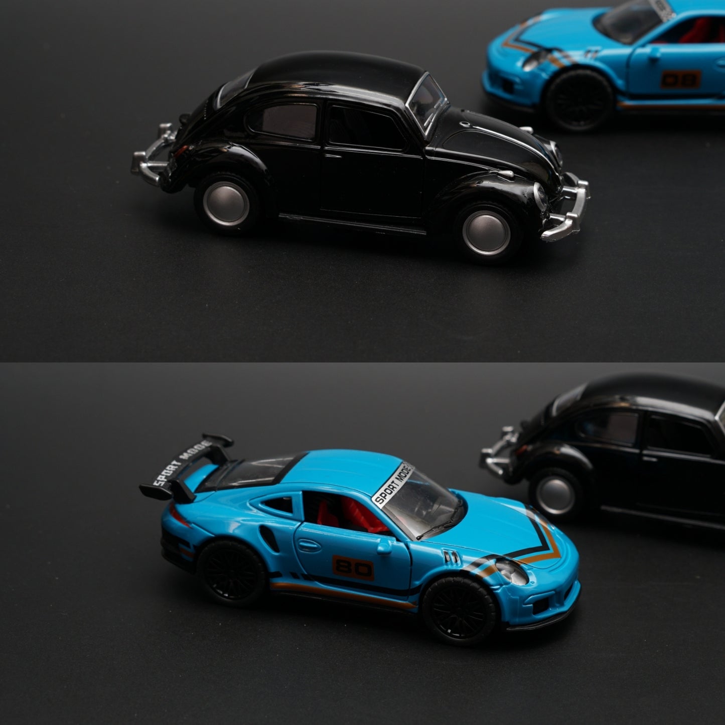 1:36 Beetle , Porsche Diecast Combo