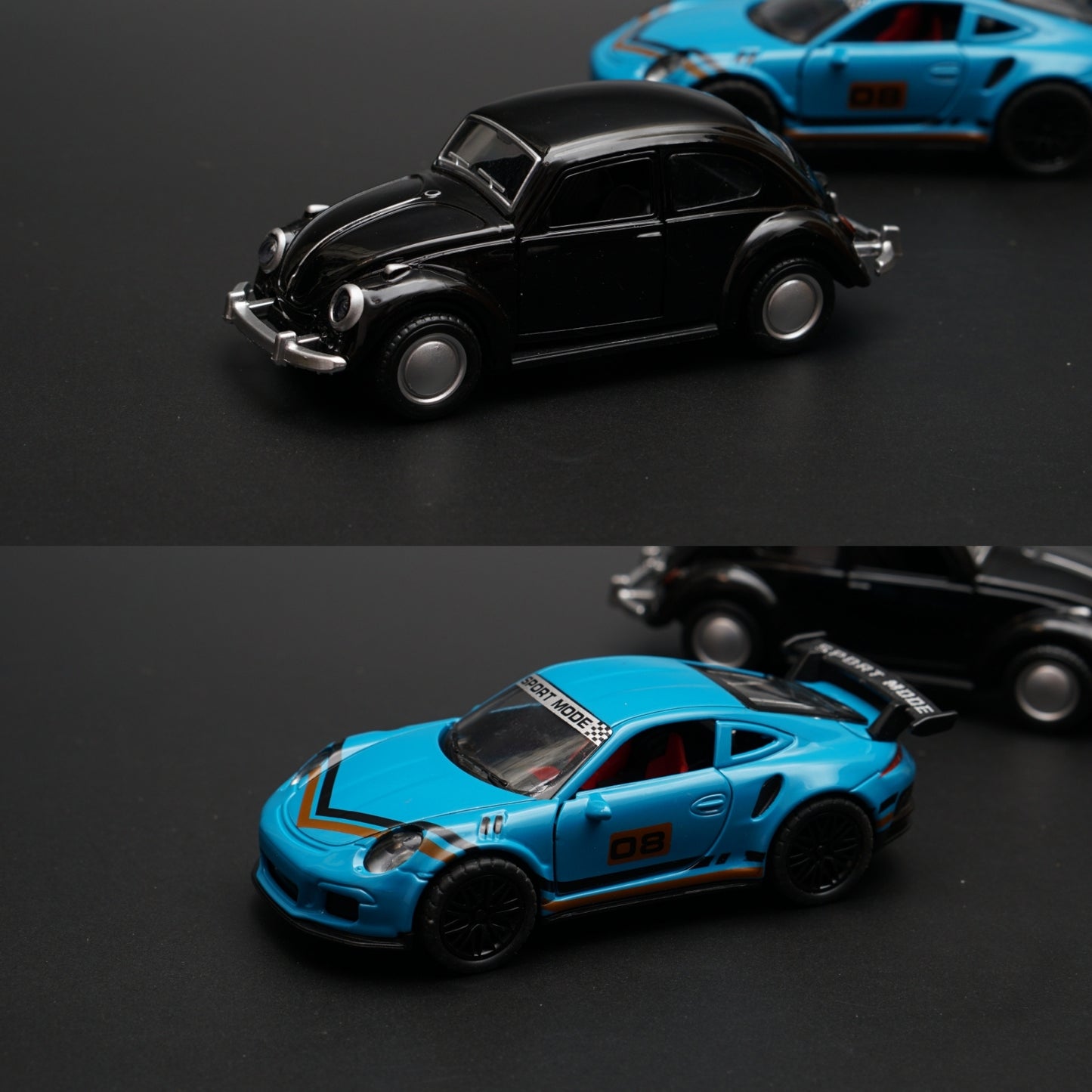 1:36 Beetle , Porsche Diecast Combo