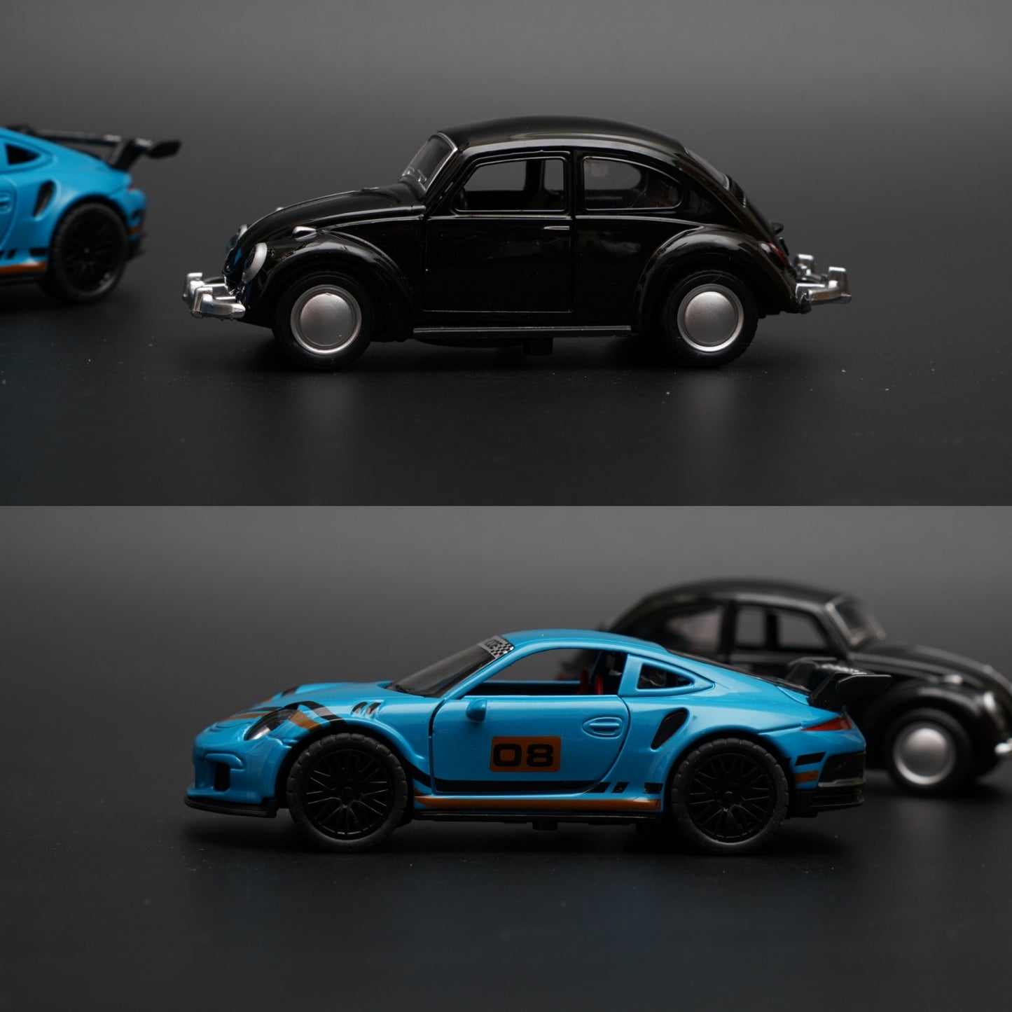 1:36 Beetle , Porsche Diecast Combo