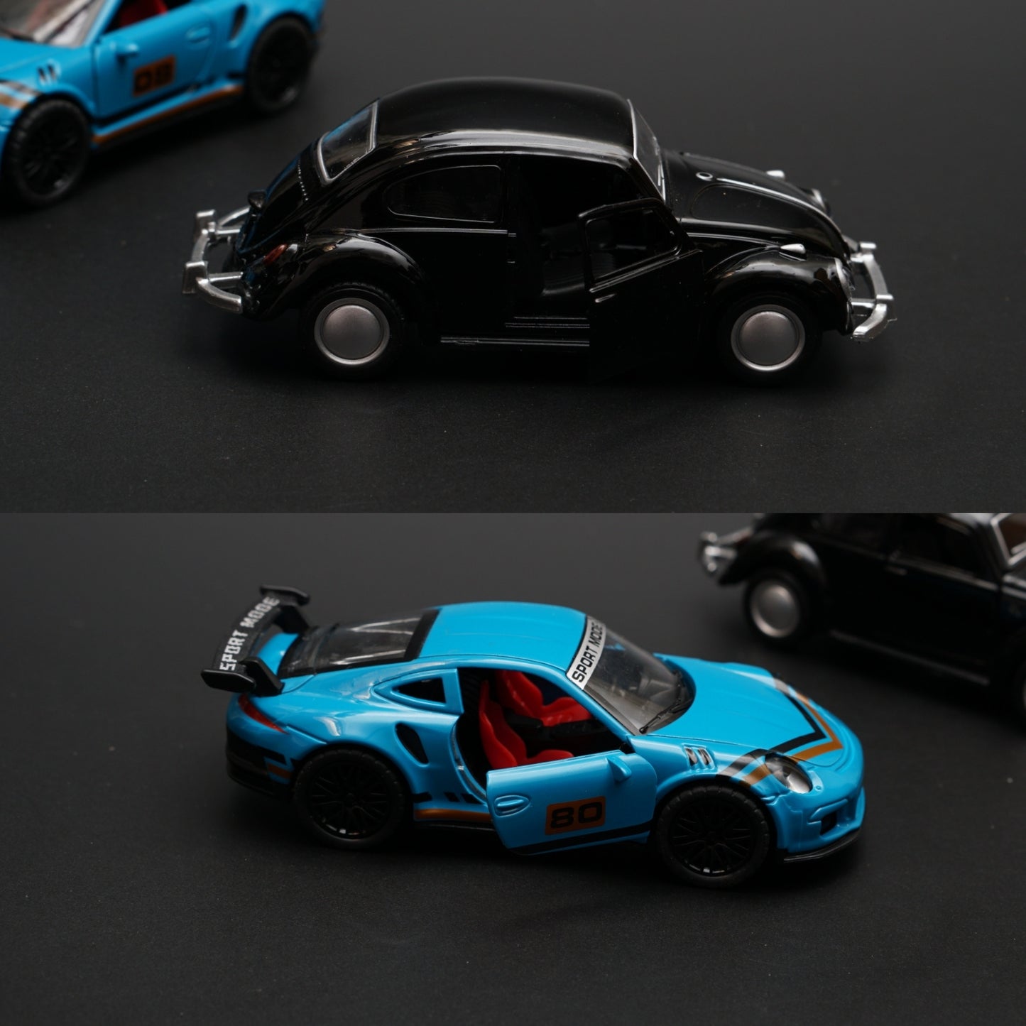 1:36 Beetle , Porsche Diecast Combo