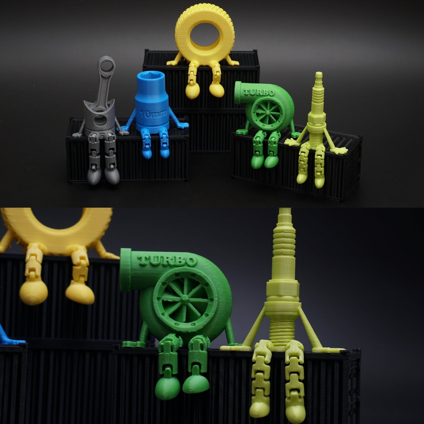 Articulated Parts 5 Pcs Combo Flexible Legs for Any Space -  Kunju Vandi  