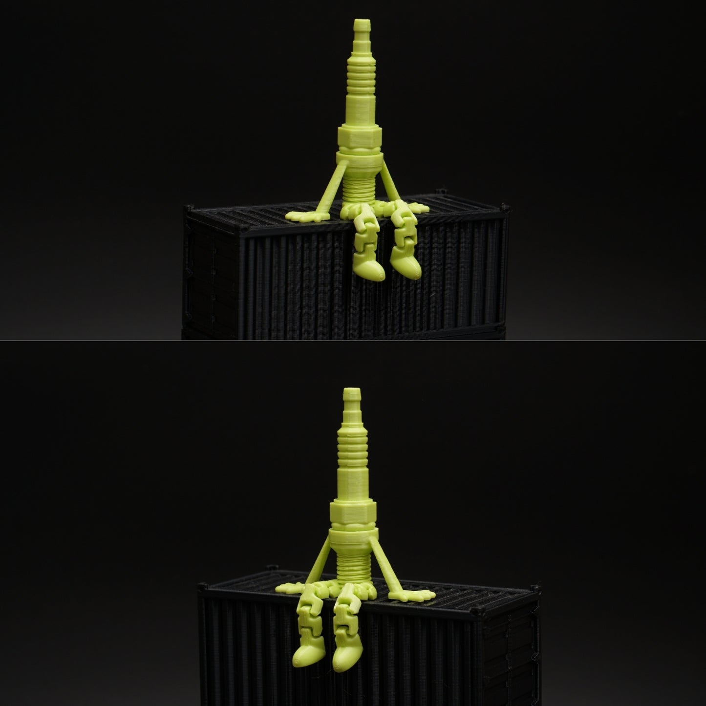 Articulated Spark Plug For Any Space (Green) -  Kunju Vandi  