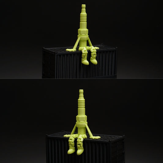 Articulated Spark Plug For Any Space (Green) -  Kunju Vandi  