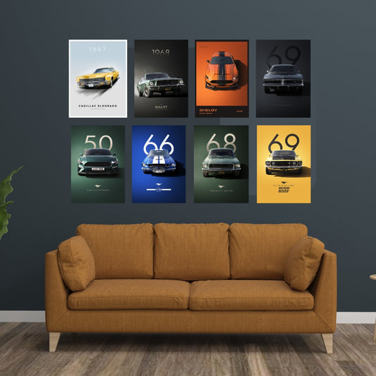 8 Wall poster Combo 21x29 CM -  Kunju Vandi  