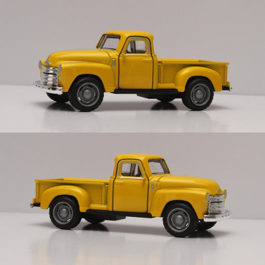 Chevy Pickup Truck Diecast Yellow -  Kunju Vandi  