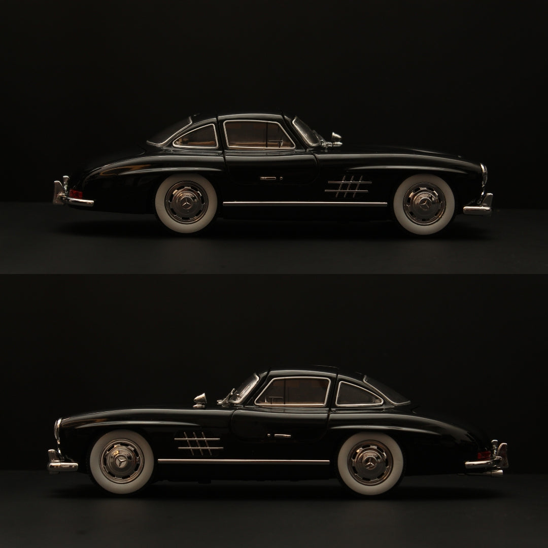 1:24 Benz 300 SL (Black) -  Kunju Vandi  