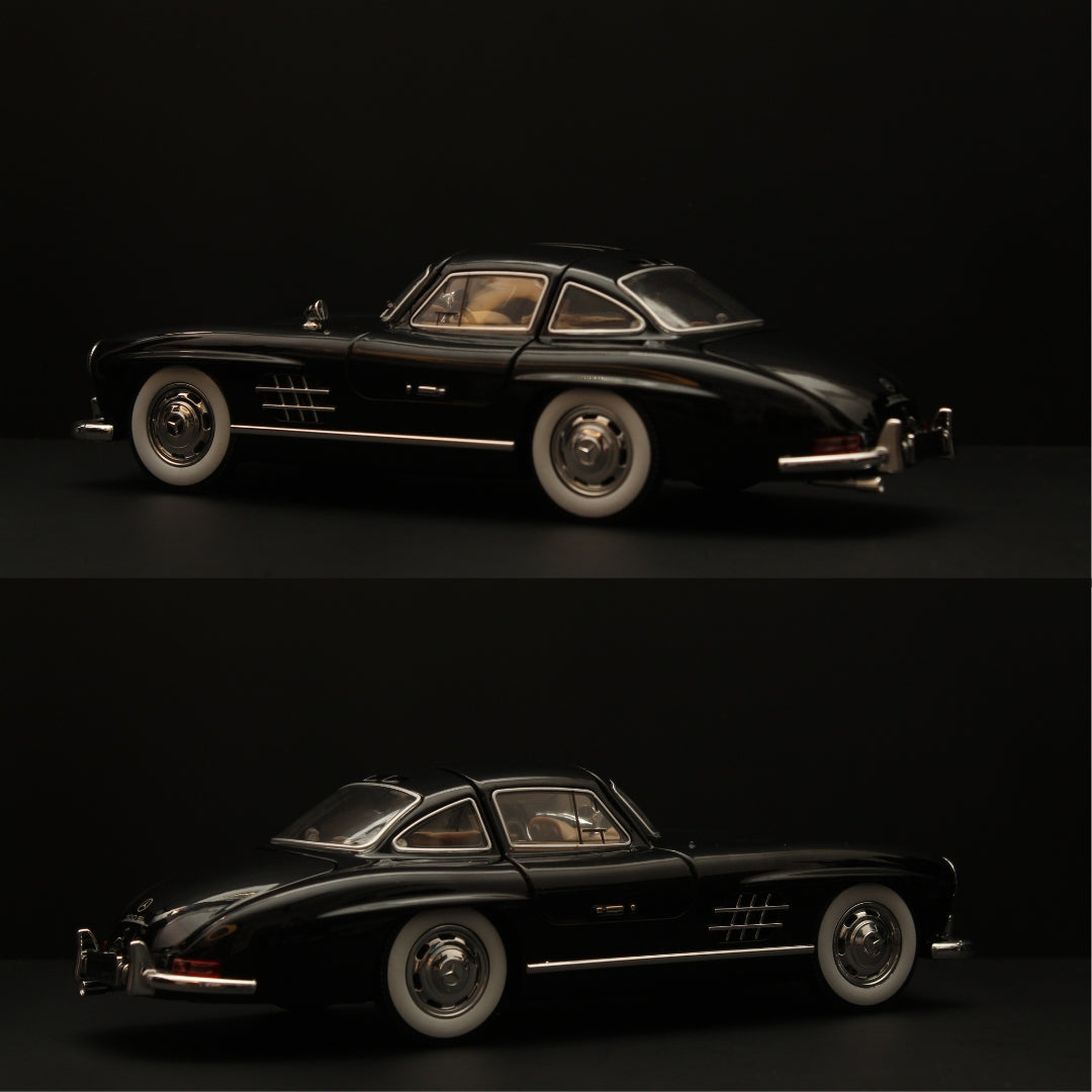 1:24 Benz 300 SL (Black) -  Kunju Vandi  