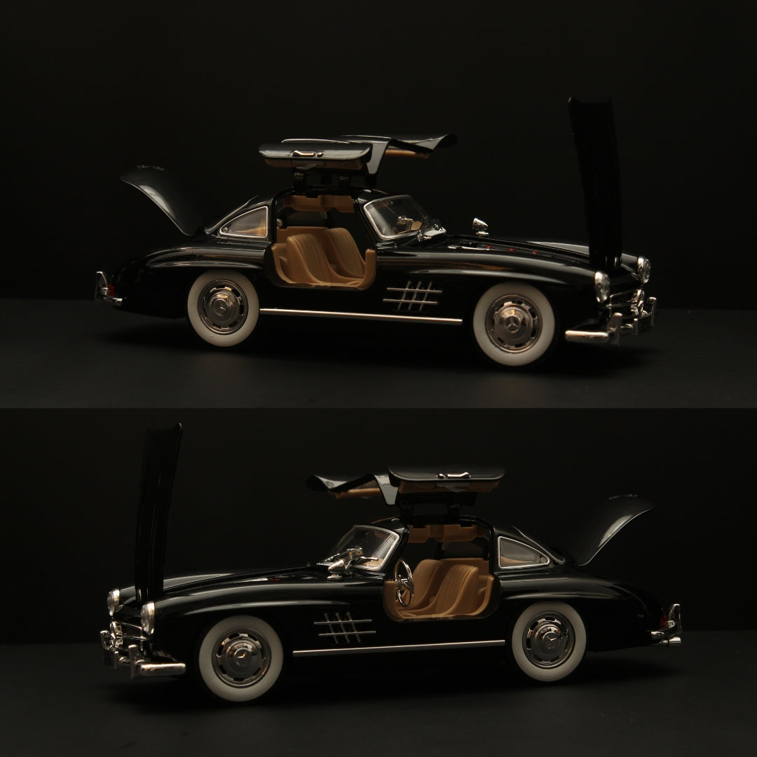 1:24 Benz 300 SL (Black) -  Kunju Vandi  