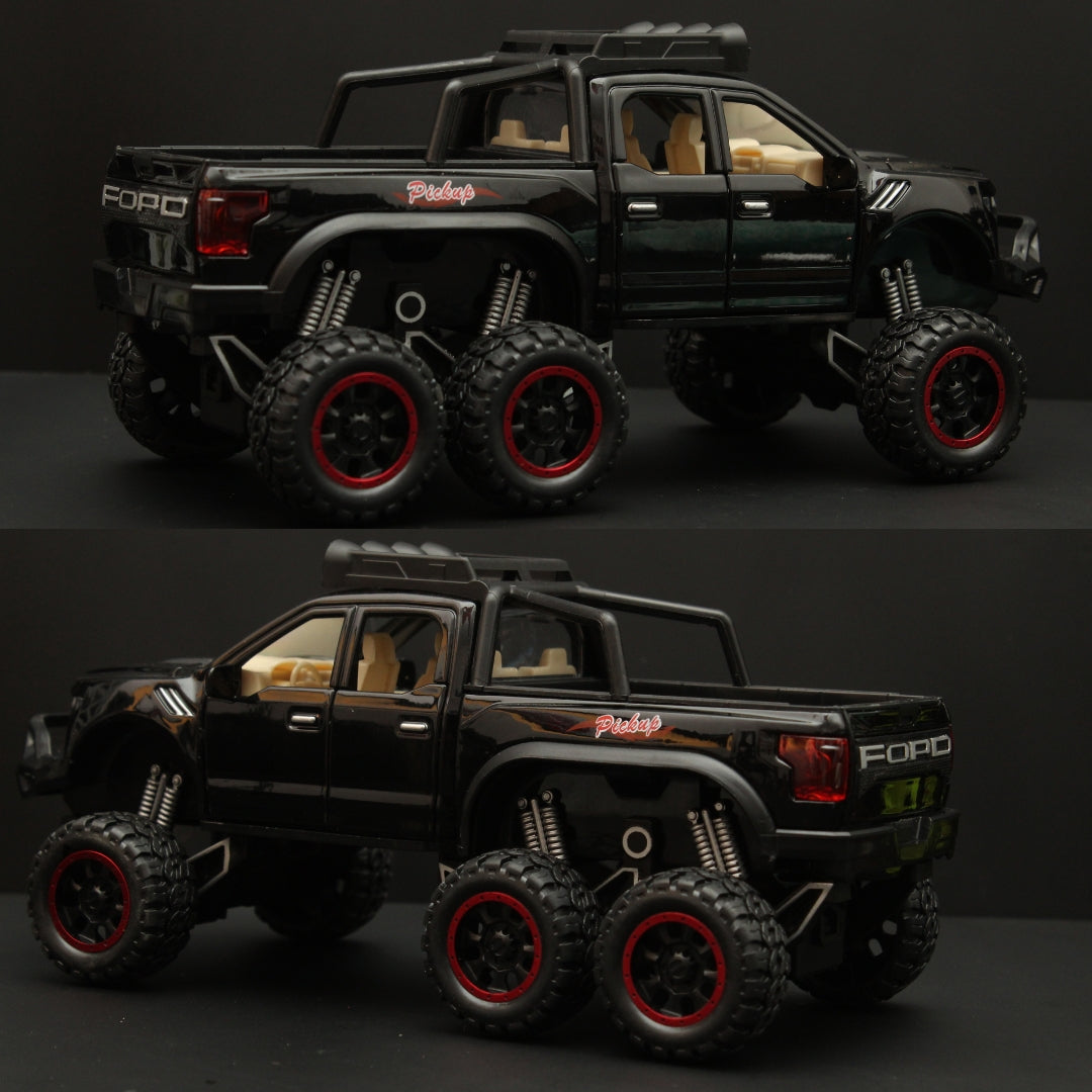 1:32 Ford Raptor 6X6 Truck Diecast Black