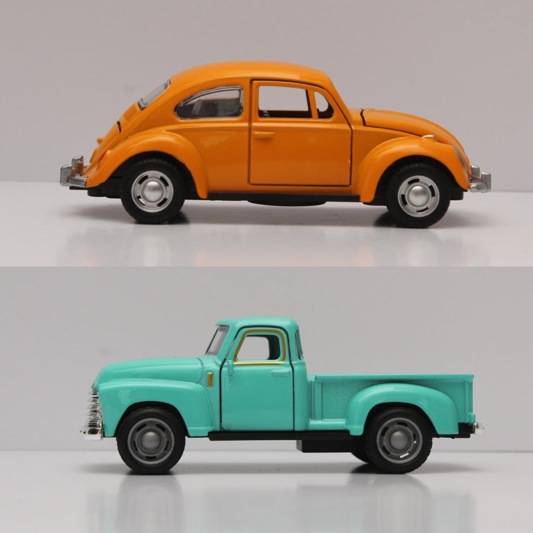 Beetle , Chevy Pickup Diecast Combo