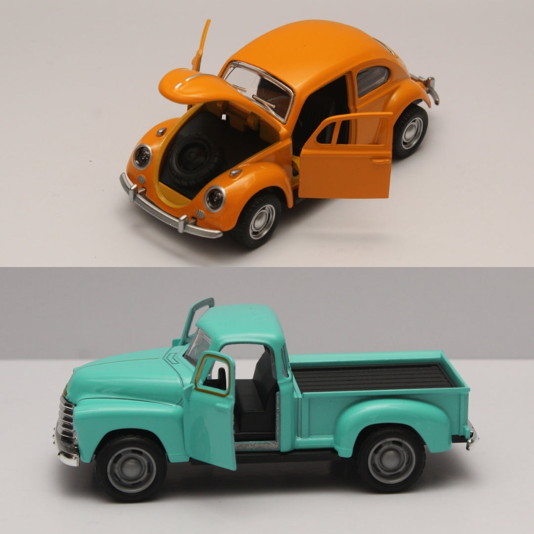 Beetle , Chevy Pickup Diecast Combo