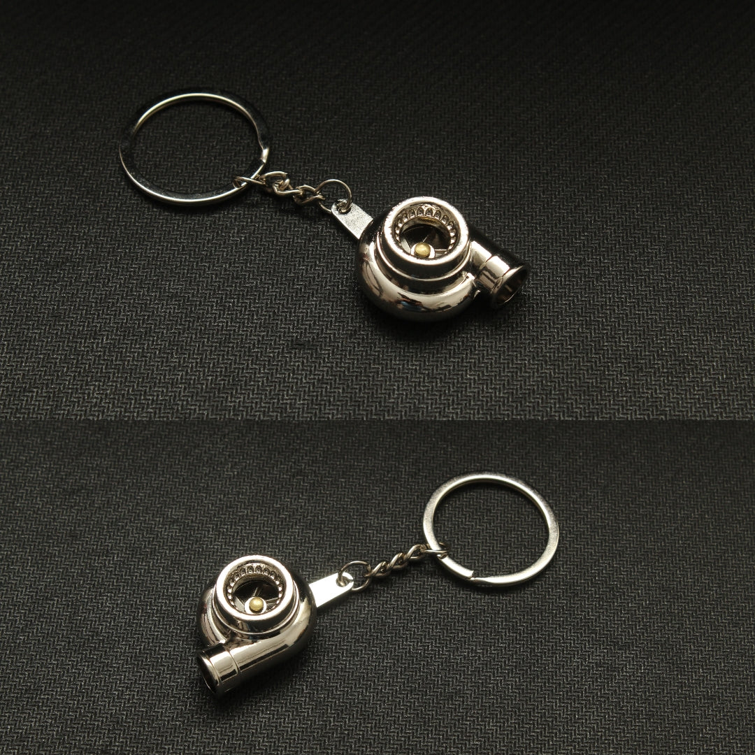 Car parts Keychain (Metal) turbo (Chrome)