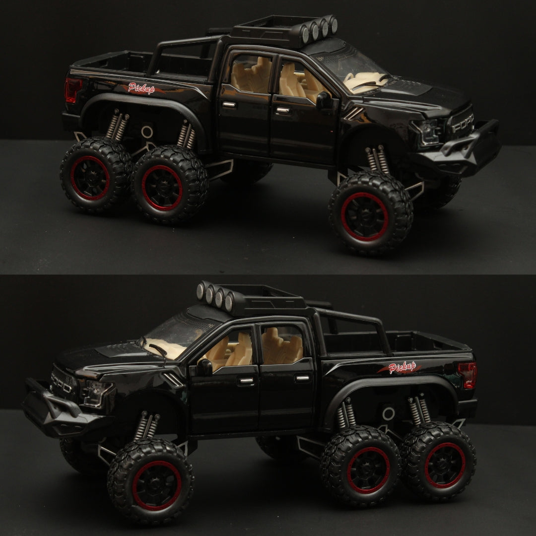 1:32 Ford Raptor 6X6 Truck Diecast Black