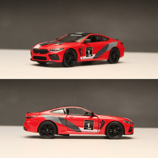 1:38 kinsmart BMW M8 Competition (Red), High Quality Diecast Car