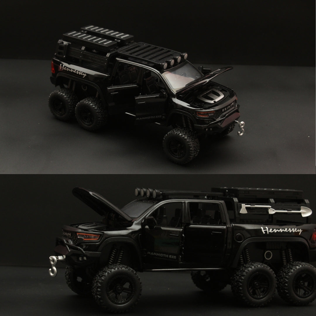 1:32 Ram 6X6 Truck Diecast Black