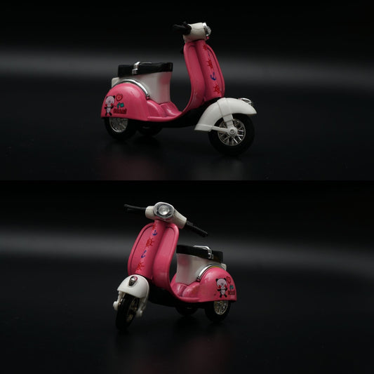 Cute Retro Scooter Diecast | Pink & White | Nautical Panda Design -  Kunju Vandi