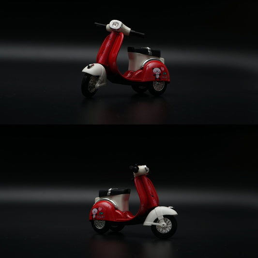 Cute Retro Scooter Diecast | Red & White | Nautical Panda Design -  Kunju Vandi