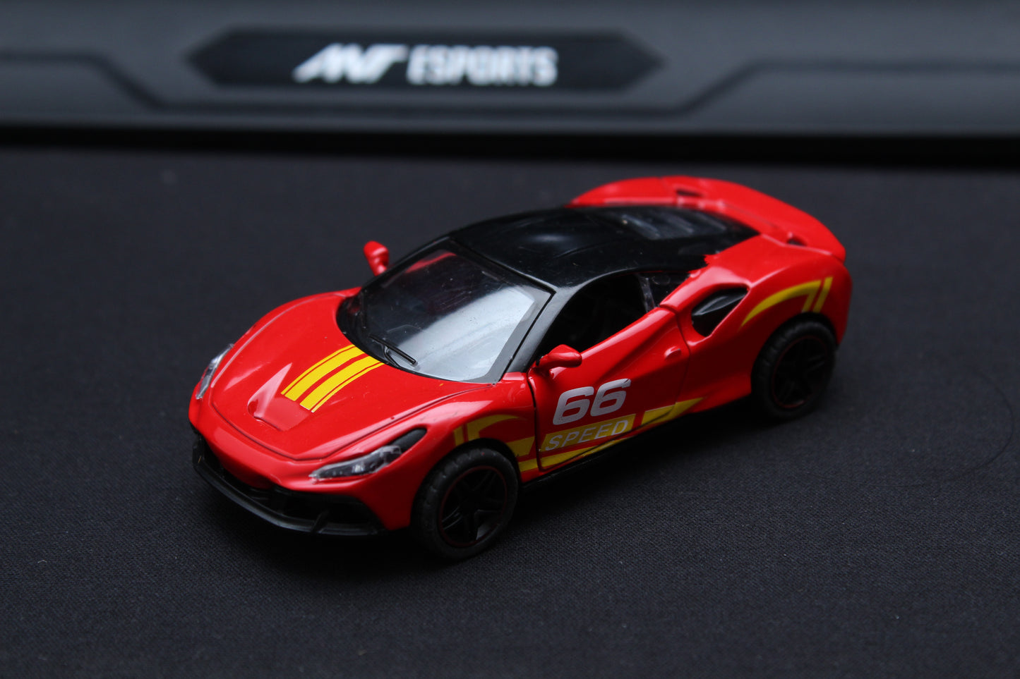 1:43 Ferrari Diecast Red (Yellow Strips)