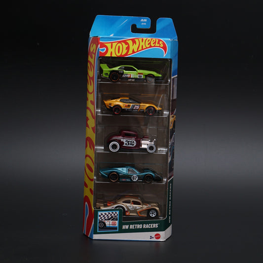 Hotwheels HW RETRO RACERS 5 Pack ,STOCK CLEARING