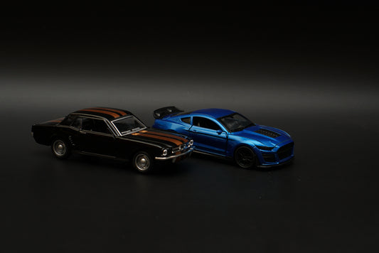 1:36 Mustang Combo (Black-Blue)