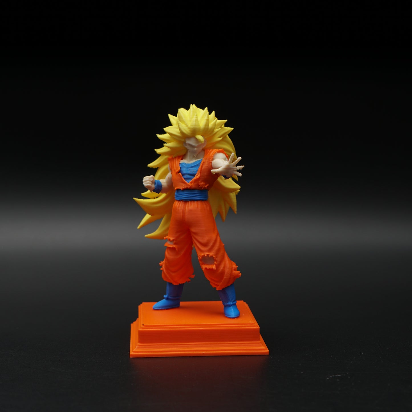 Super Saiyan 3 Warrior Figure | Anime Battle Statue | 12cm Collectible