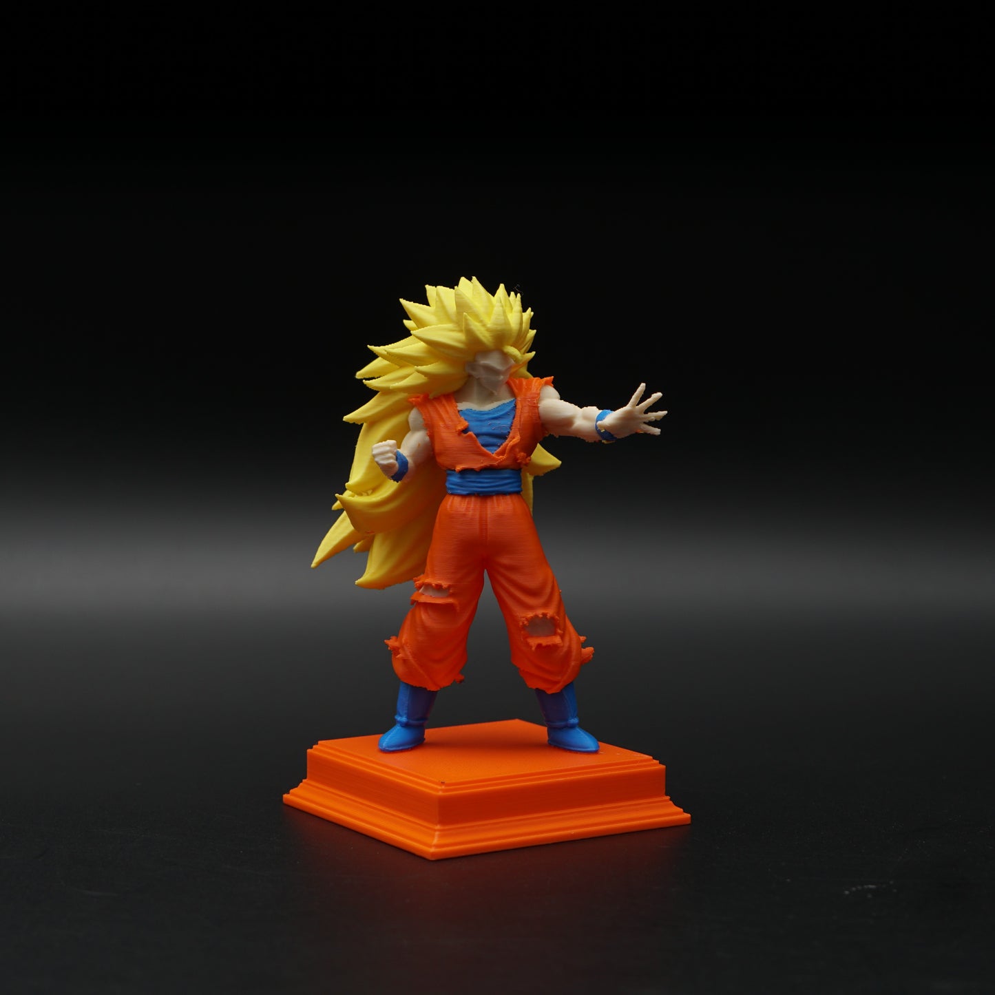 Super Saiyan 3 Warrior Figure | Anime Battle Statue | 12cm Collectible