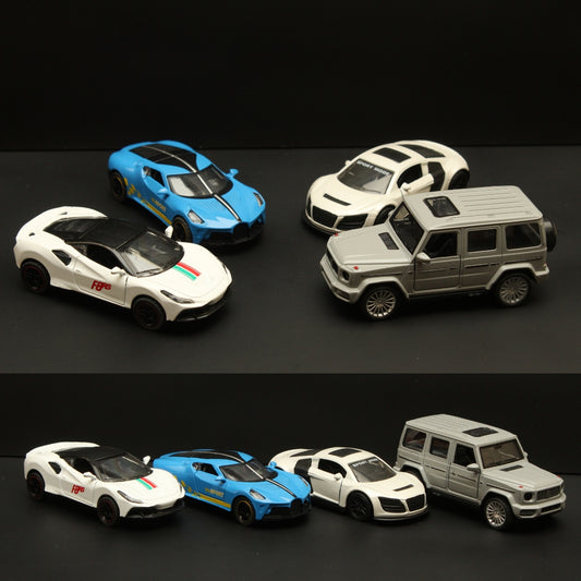 Gwagon , Audi , Bugatti , Ferrari Diecast Combo (4Pcs) -  Kunju Vandi  