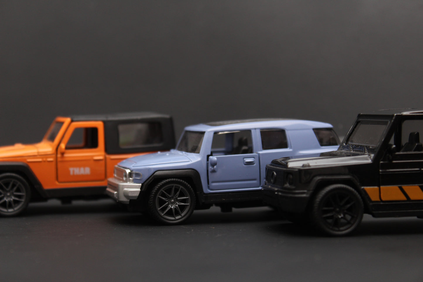 1:43 Thar , Gwgaon , Fj Cruiser ,Diecast Combo