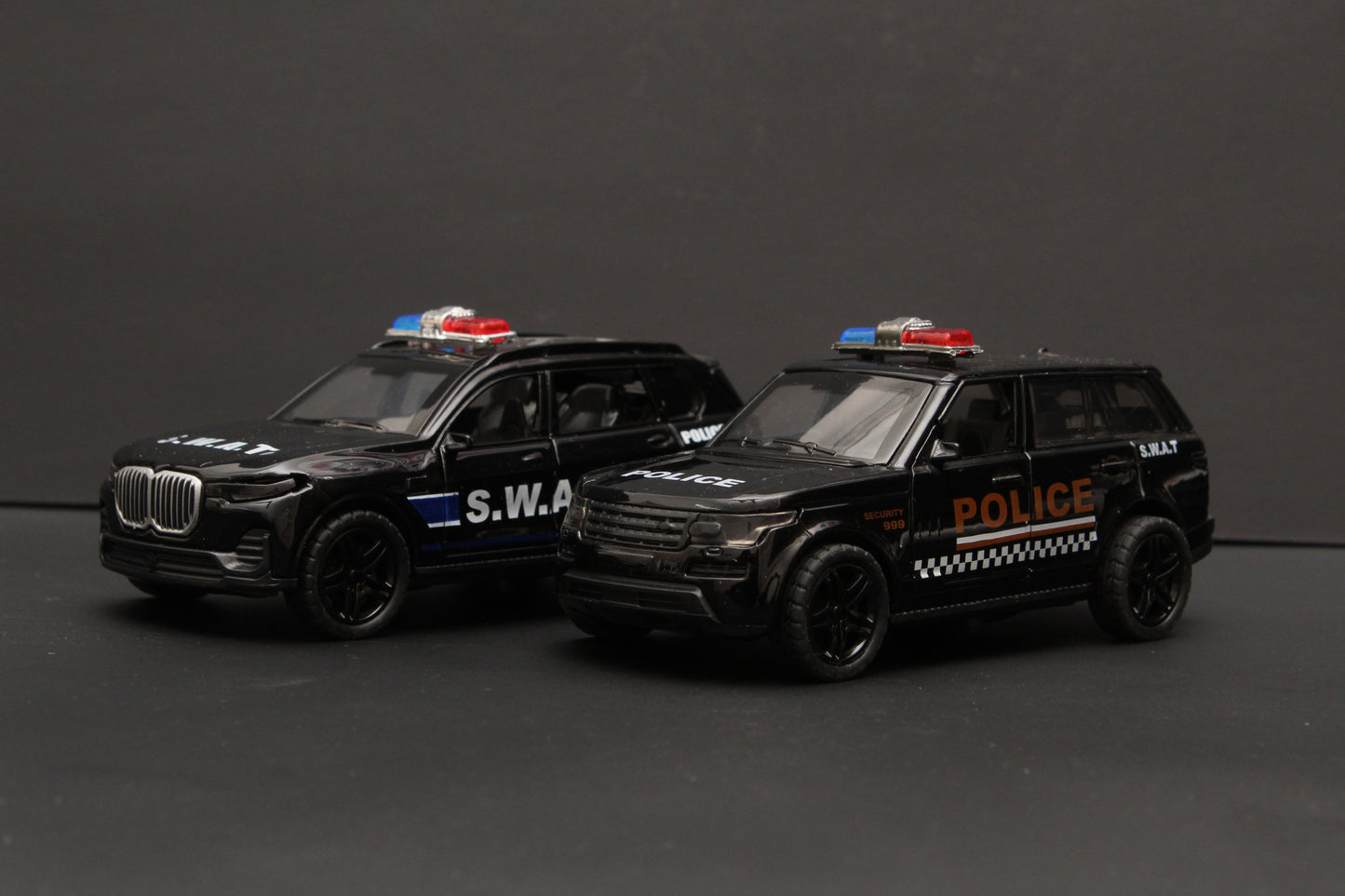 1:36 Range Rover , BMW Diecast Combo (Police) Black