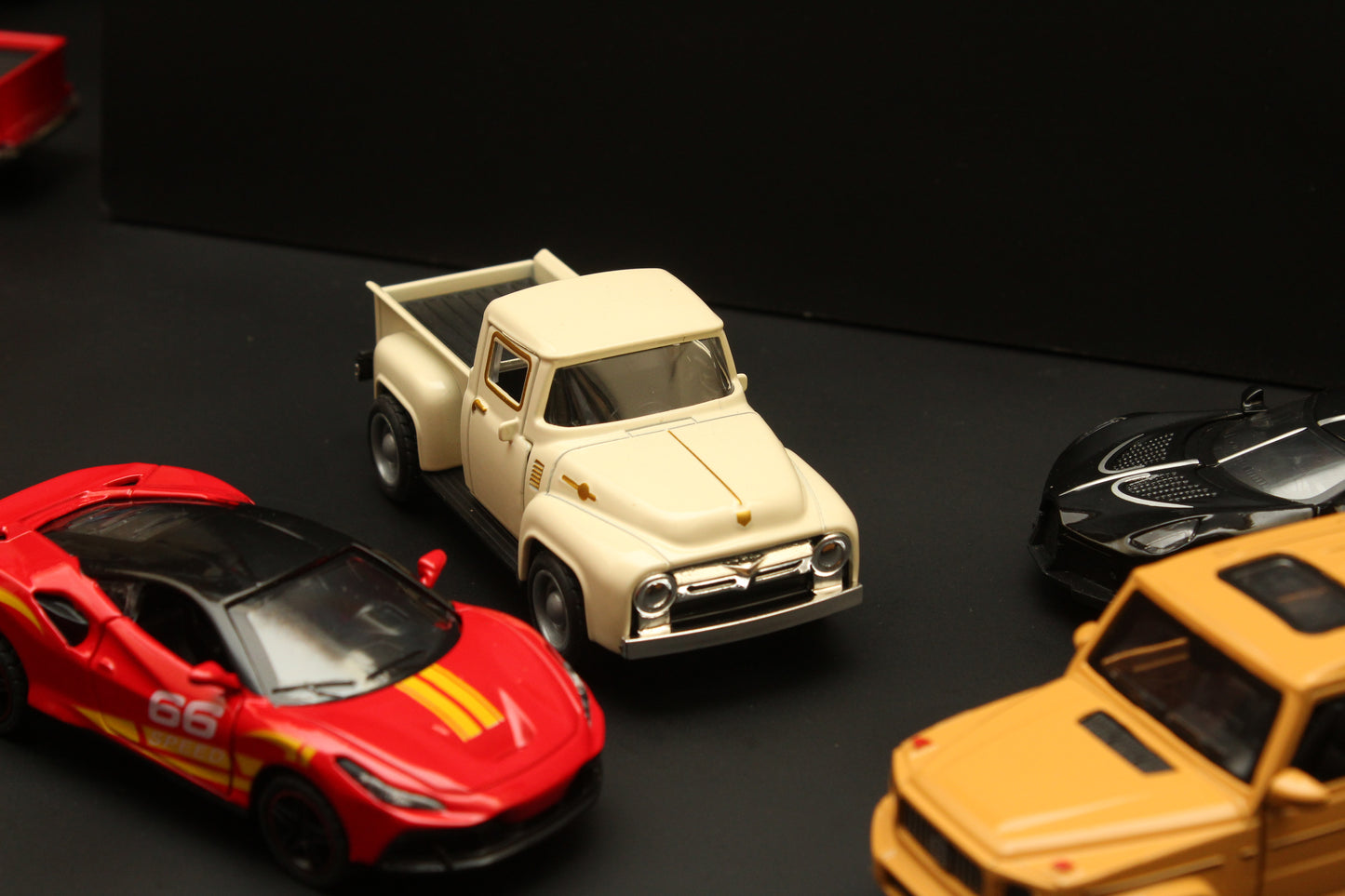 Gwagon , Ferrari , Chevy , Bugatti Diecast car Combo (4 Pcs)