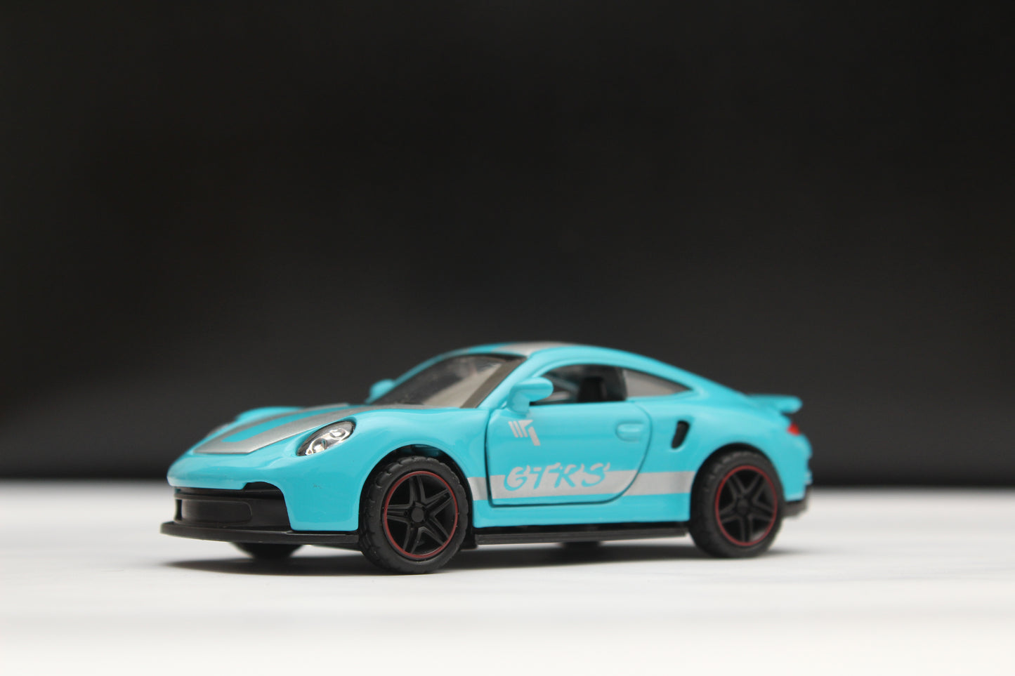 1:43 Porsche Blue Strips Metal Body