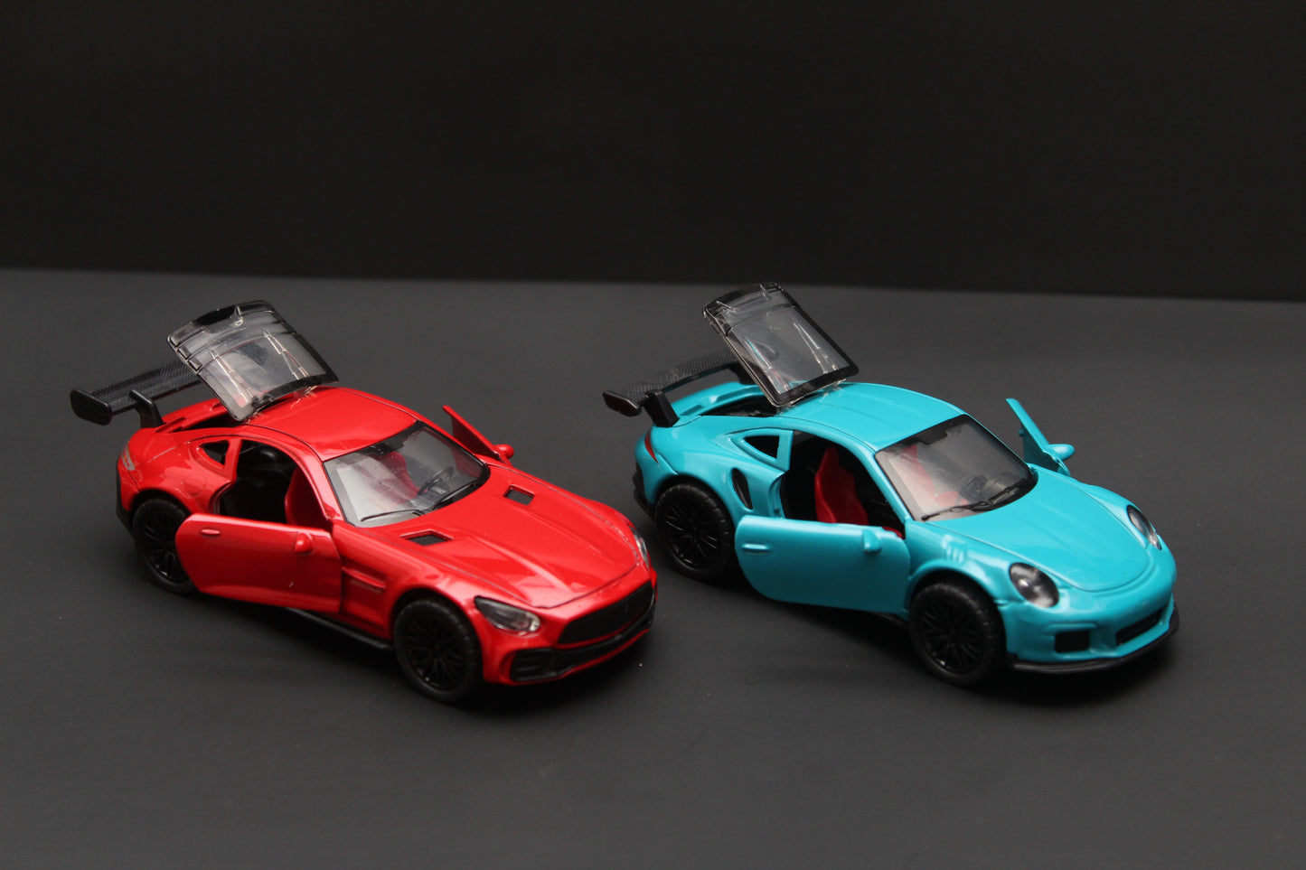 1:36 Amg GT ,Porsche (With Lights) Diecast Combo