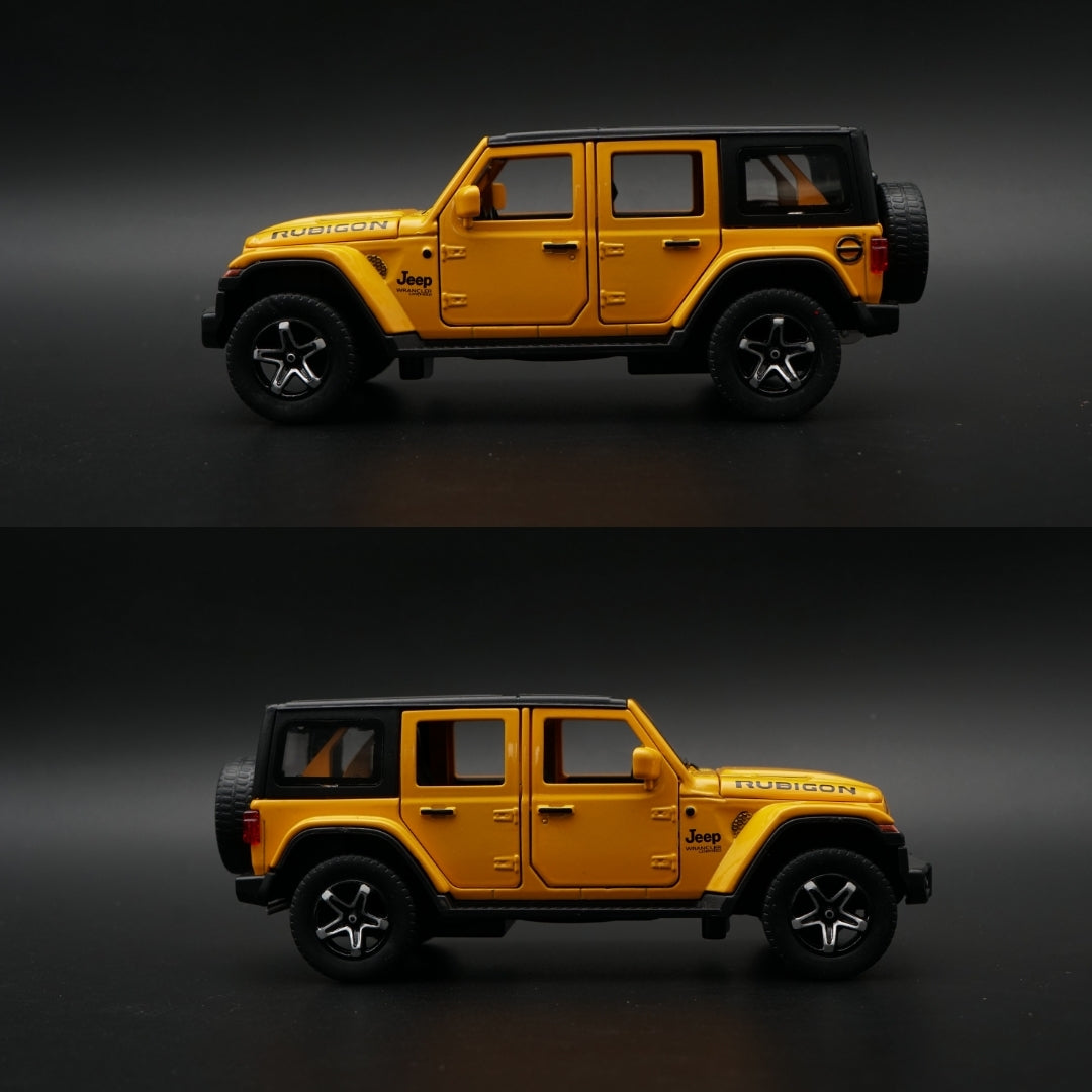 Jeep Wrangler Rubicon 1:32 Scale Diecast Model Car , Yellow -  Kunju Vandi  